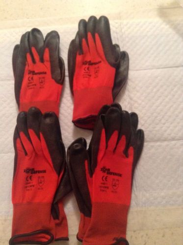 West Chester 15g Nylon-Black PU Coat Large Gloves-FOUR PAIRS!!!