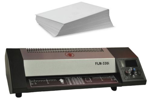 New Heavy Duty 13&#034; Hot, Cold Pouch Laminating Machine Laminator+Laminating Pouch