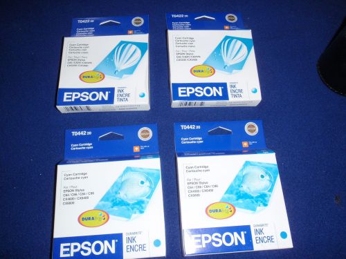 Epson Printer cartridges (4) TO442 (20) for Epson Stylus C64/C66/C84/C86/CX4600/