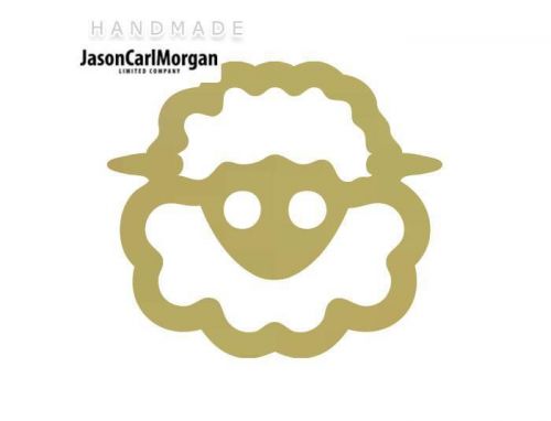 JCM® Iron On Applique Decal, Sheep Gold