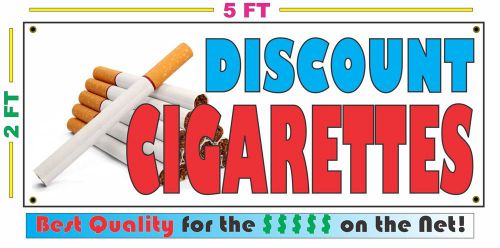 Full Color DISCOUNT CIGARETTES Banner Sign LARGER SIZE Best Quality for the $$$