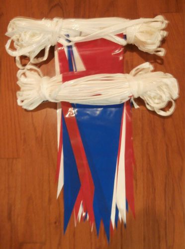 110 ft. Red/White/Blue pennants streamers for automotive car lots decorations