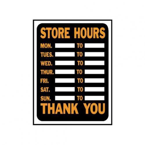 9X12 STORE HOURS SIGN 3030