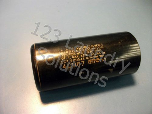 Washer milnor capacitor ngm 4cu67 130-156 mfd 330 vac used for sale
