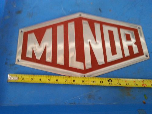 Milnor Name Plate 4 Commercial Laundry Equipment  or Retro Metal Sign #0110158A