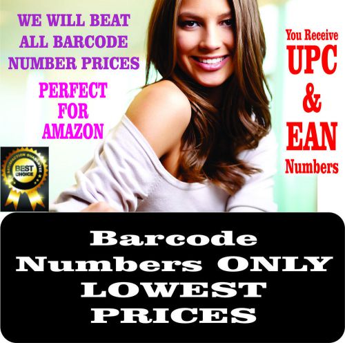 5,000 upc barcode numbers only ean bar code number barcodes for amazon  617130 for sale