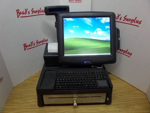 Radiant systems comdata p1760 17&#034; touchscreen complete pos station printer cash for sale