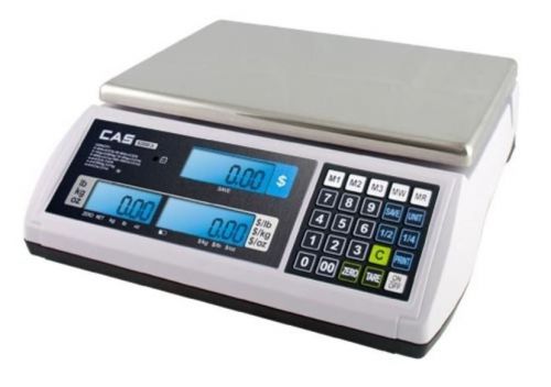 CAS S-2000 JR 60lb PRICE COMPUTING SCALE LCD DISPLAY - NTEP - DELI, MEAT, CANDY