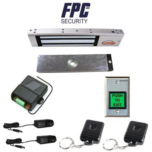 FPC-5006 One door Access Control outswinging door 300lb Electromagnetic lock kit