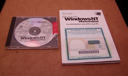 Vintage Microsoft Windows NT Workstation 4.0 -Used