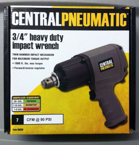 New Central Pneumatic 3/4 Heavy Duty Impact Wrench