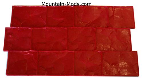 London cobble stone rigid imprint texture decorative concrete cement stamp mat for sale