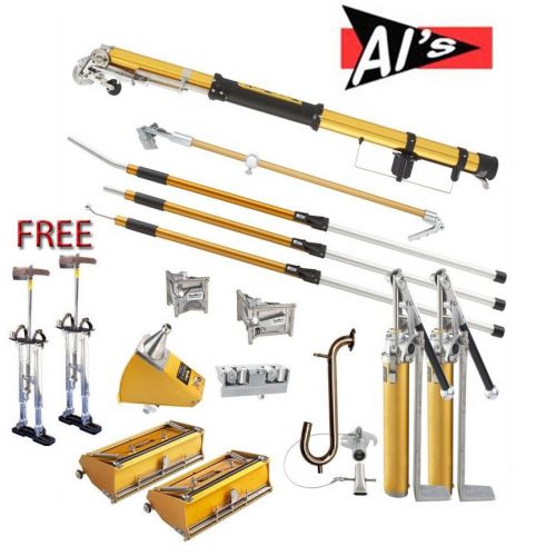 Tapetech standard full drywall tool set with 2 pumps ttsfs2 ** free stilts**new for sale