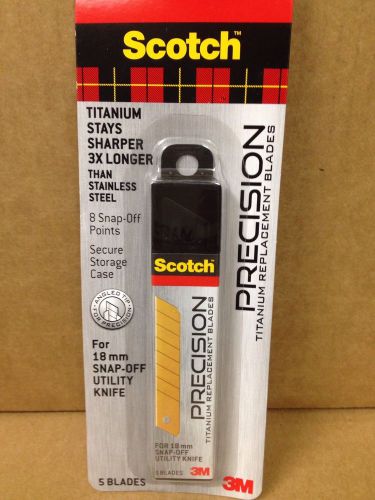 Scotch Precision Titanium Replacement Blades For 18mm Utility Snap-Off Knife New