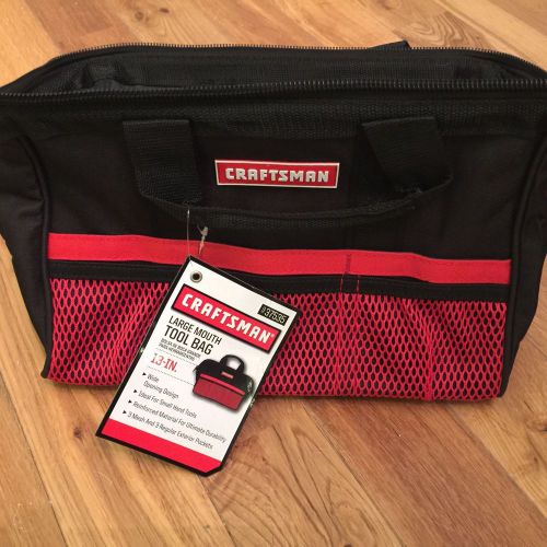 Lot of 2 Craftsman LARGE MOUTH Tool Bag 13&#034; NEW - FAST FREE SHIPPING