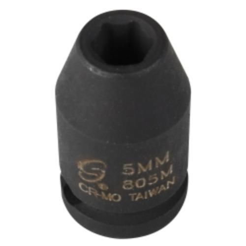 Sunex 805M 1/4&#034; Drive 6 Point Standard Impact Socket 5mm