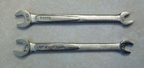 2ea. Easco 1/4&#034; x 5/16&#034; Open-End Wrenches - USA Made! NEW! - FREE SHIPPING!