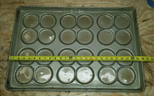 Hamburger Bun / Roll Bake Pan (6) x 4 Cluster 4&#034;  Glazed no Stick Pan lot of 5