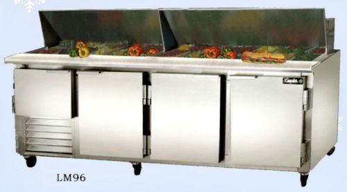 Brand new! leader lm96 - 96&#034; refrigerated sandwich and salad prep table for sale
