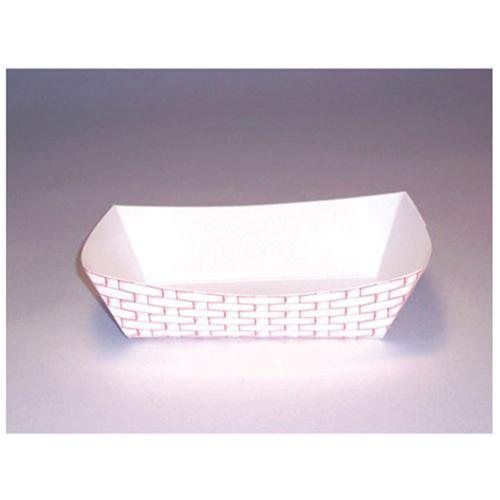 Boardwalk® Paper Food Baskets, 2.5lb Capacity, Red/White, 500/Carton