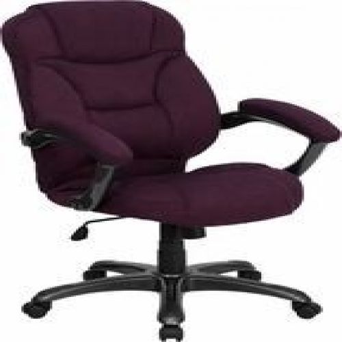 Flash Furniture GO-725-GRPE-GG High Back Grape Microfiber Upholstered Contempora
