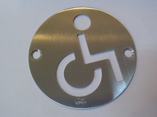 Disabled sing symbol  - door sign Stainless steel