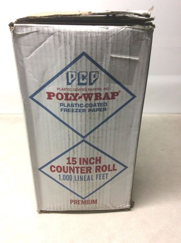 15&#034;x1000&#039;  White Premium Plastic Coated-Freezer Frozen Meat Fish Paper Wrap(W79)