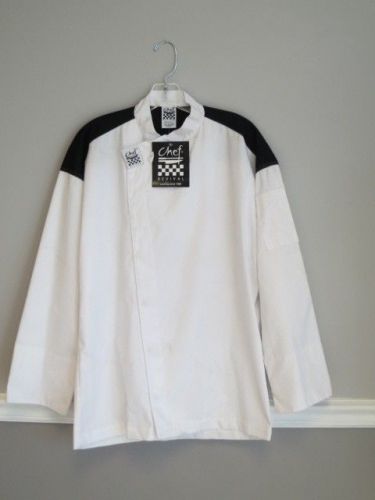 Chef Revival Black and White Metro Jackets (Extra Large)