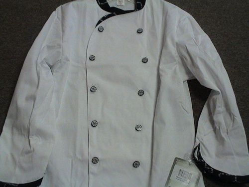 DICKIES WHITE CHEF COATS  WITH PRINT TRIM