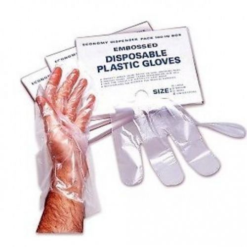 Adcraft DG-10LC Disposable Clear Vinyl Gloves Large, 10 Boxes Per Case