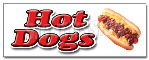 12&#034; hot dog decal sticker hot dogs cart wiener frank chili texas tommy red hot for sale