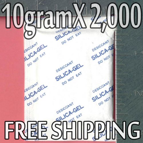 10g x 2,000 PK SILICA GEL PACKETS DESICCANT - DRYOUT MOISTURE ABSORBER IN BULK
