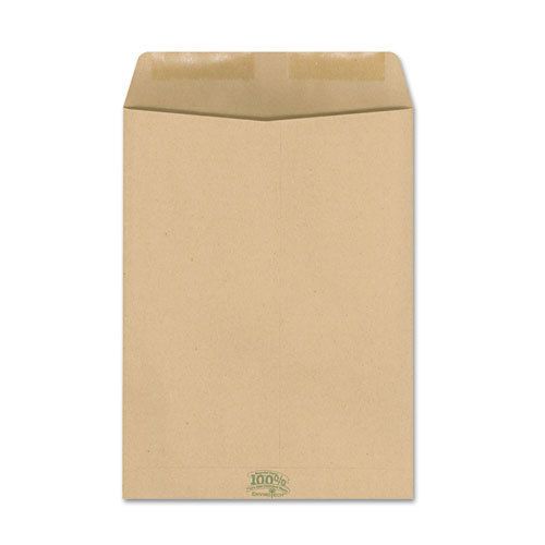 100% Recycled Paper Catalog Envelope, Side Seam, 9 x 12, Kraft, 110/Box