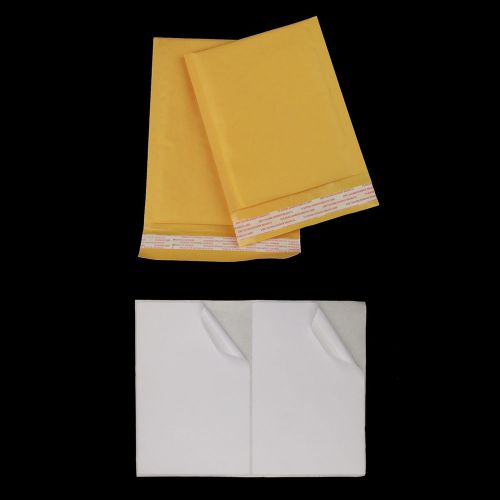 300 #0 6.5x10 kraft bubble mailers+400 8.5&#034;x 5.5&#034; half-sheet shipping labels for sale