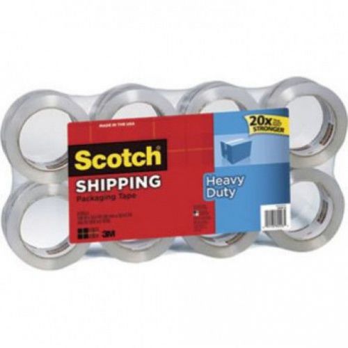 Scotch Heavy Duty Shipping Tape Clear, 1.88&#034; x 54.6 Yd 8 Rolls packaging