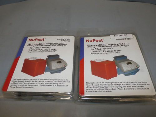 P100i - NPTP700 Postage Ink Red fluorescent Cartridge Nupost DM100i 2pk/Two pack