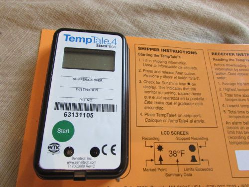 Box of Twenty (20) Sensitech TempTale4 Cold Chain Temperature Monitor Black NEW!