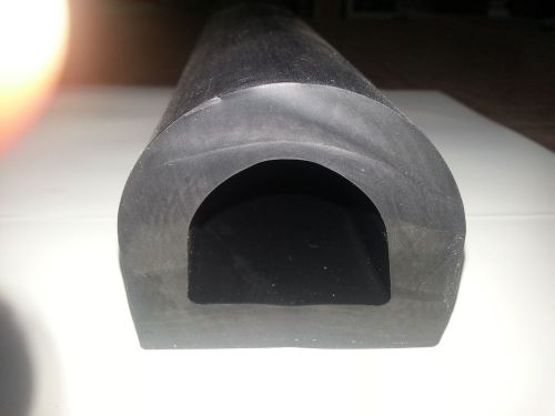 Extruded dock rubber bumper d shape 2-3/4&#034;w x2-3/8 &#034;ht for sale