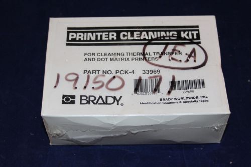 NEW BRADY PRINTER CLEANING KIT FOR THE ID PRO PRINTER 33969 PCK-4 NIB