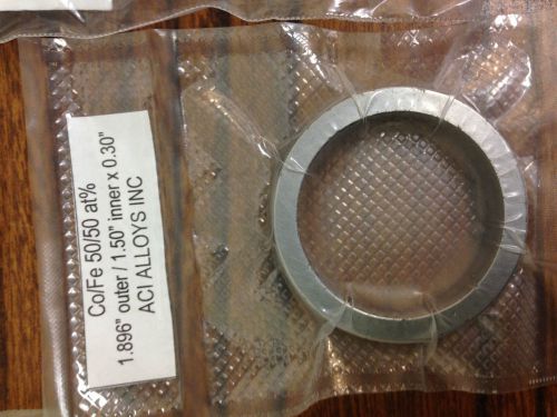 Lot of SFI sputter target inner and outer rings: Cu, Cu/Ni, Co/Ni, Co/Fe +Ni/Fe