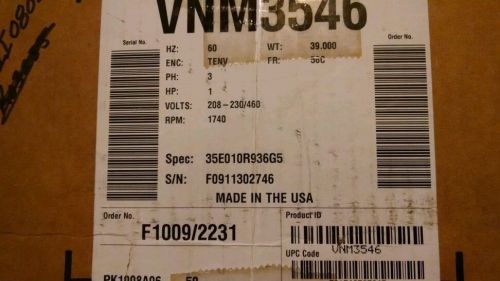 Baldor VNM3546 1740 rpm Motor 1 HP