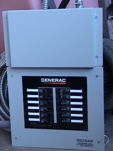 New generac indoor 50amp automatic transfer switch with load center&amp;12 breakers for sale