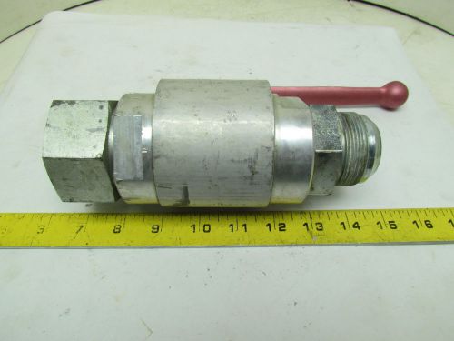 Dmic bval-1500s 1-1/2 aluminum ball valve full flow #24 jic fittings 400psi for sale