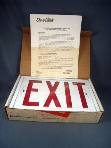 Sure Lites Lighted Exit Sign # R-1C 120 Volt 50 Watt  New In Box Complete