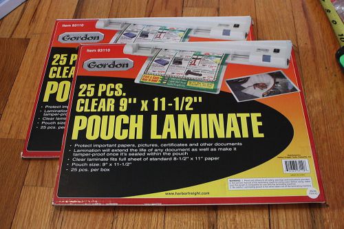 Gordon 50 pcs Clear 9 x 11.5 Pouch Laminate Laminator Pockets 93110
