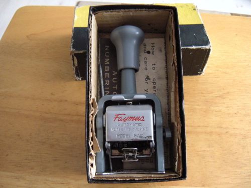 VINTAGE FAYMUS AUTOMATIC NUMBERING MACHINE MADE IN JAPAN