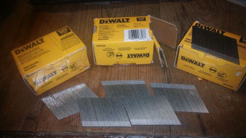 3 boxes plus loose Dewalt 16 gauge Angled 2-1/2&#034; Finish Nails ~ Quantity 7,963