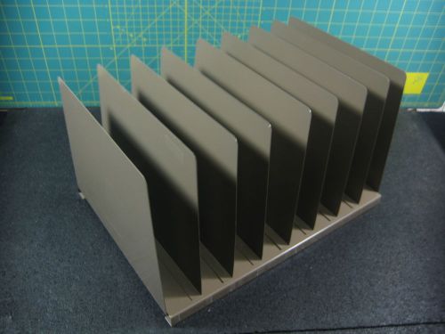 BEIGE HUNT Lit-Ning 8 Tiers Metal  Paper Sorter File Organizer Tray A12