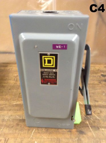 Square D Heavy Duty Safety Switch 30A 600VAC 20HP 3PH Cat No H361 Ser E1