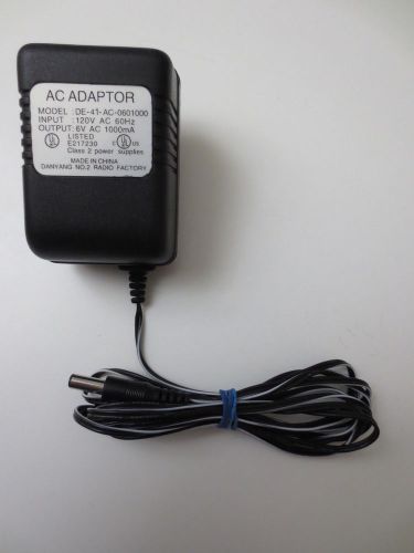 AC Adaptor Adapter Power Supply Charger Danyang Model DE-41-AC-0601000 (A493)